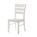 Set 2 Sedie in legno colore bianco con schienale a tre fasce - Lisa
