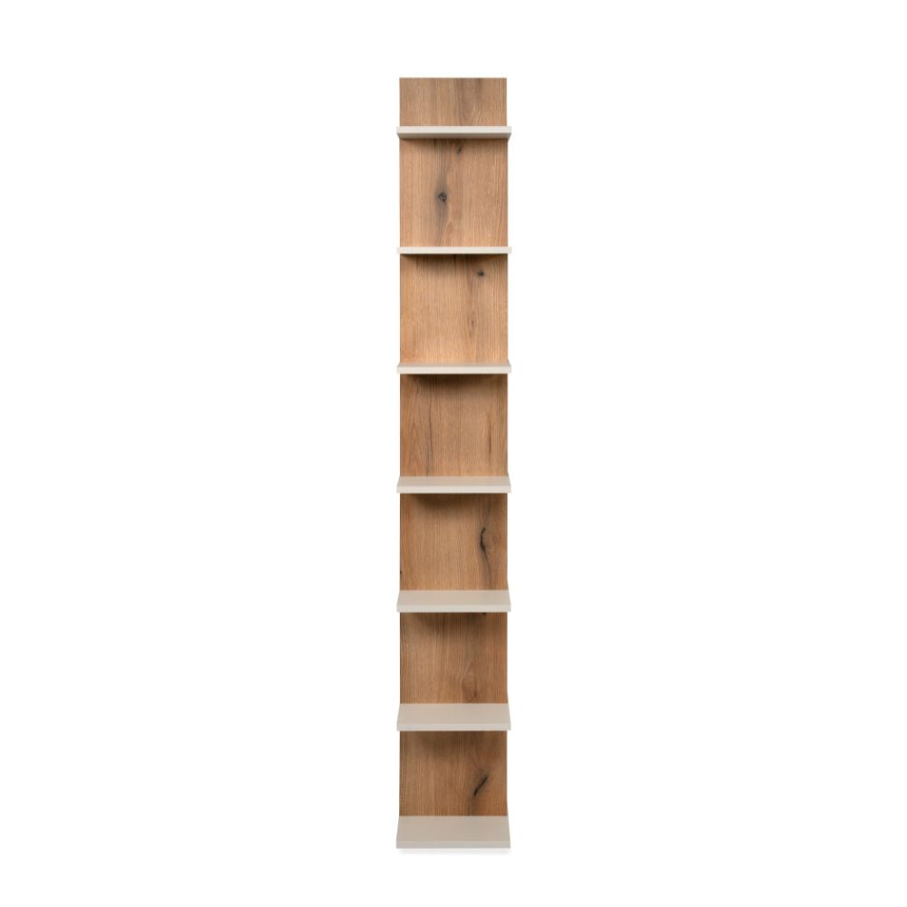 Libreria a giorno 12 vani colore artisan oak e cashmere Navas20A