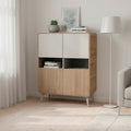 Mobile multiuso 4 ante e vani a giorno colore rovere sepet e cashmere Nubo 