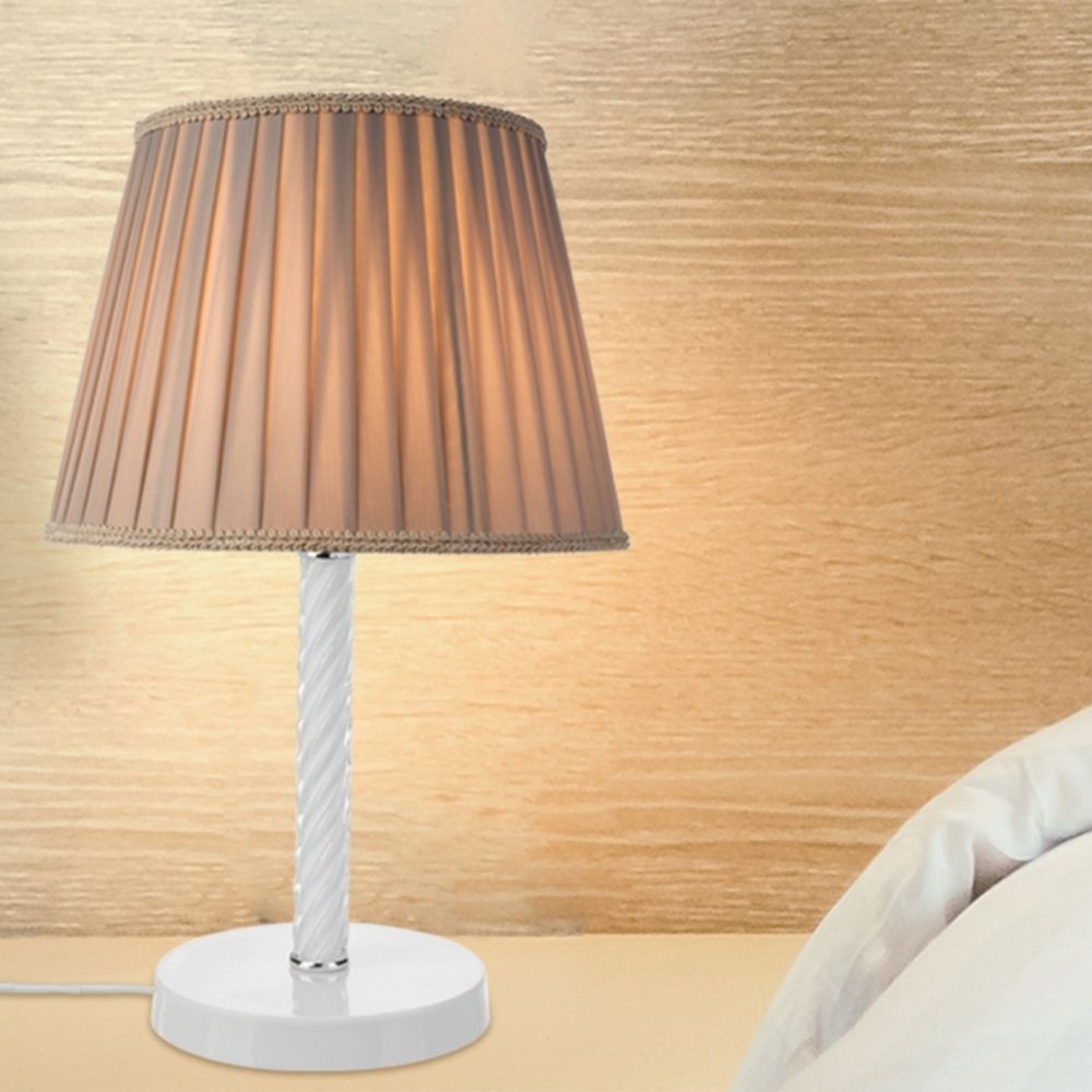 Lampada da tavolo in vetro colore bianco Piray