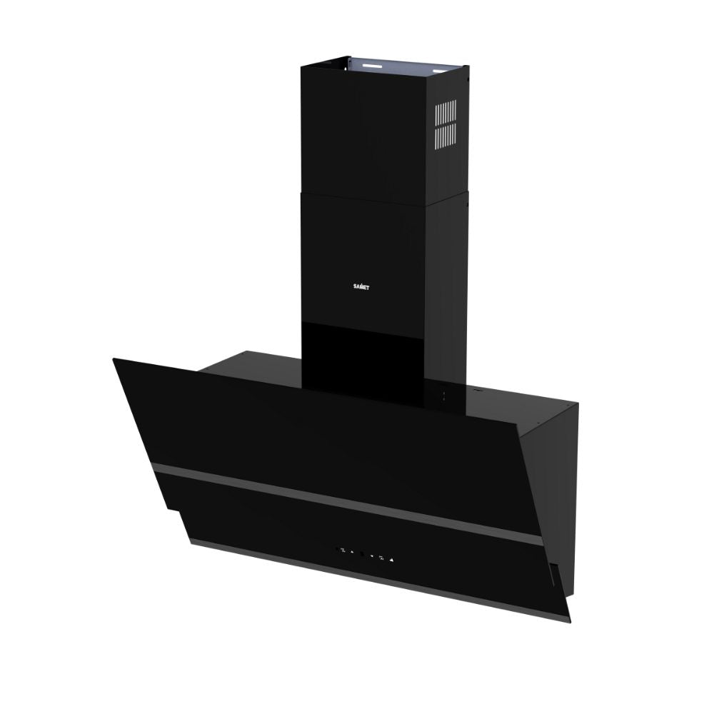 Cappa in vetro temperato colore nero opaco 90 cm - Samet Estia