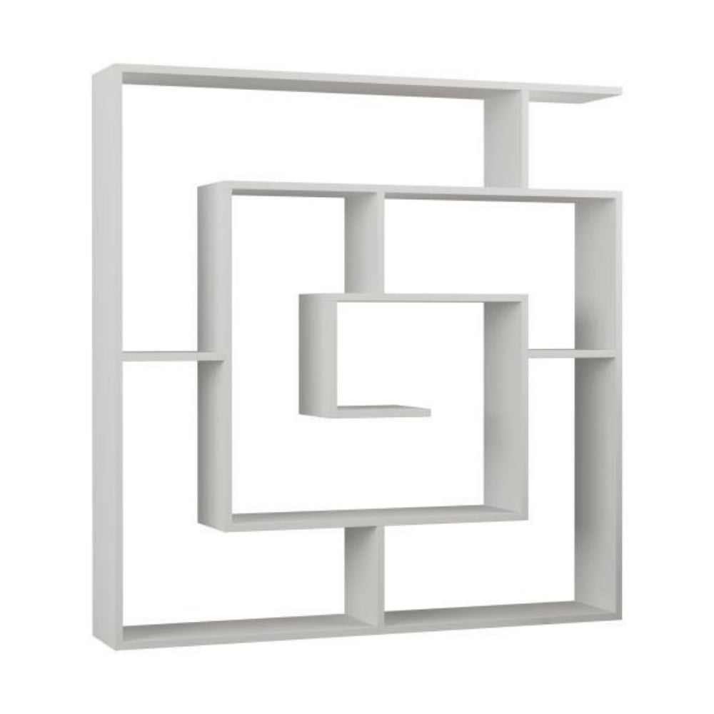 Libreria con 9 ripiani 125x22x129 colore bianco Labirent