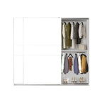 Armadio due ante scorrevoli bianco opaco Swing - 257x55x230H