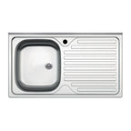 Lavello appoggio 1 vasca con gocciolatoio destro 100x50 cm. inox SA10050 Samet