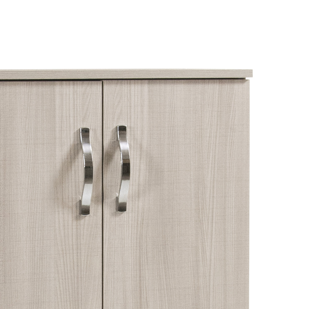 Schuhschrank mit 2 Türen und 3 Einlegeböden, Farbe Ulme, 71x130H cm - Gabriella