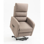 Fauteuil releveur 1 moteur en tissu couleur cappuccino - Lorena