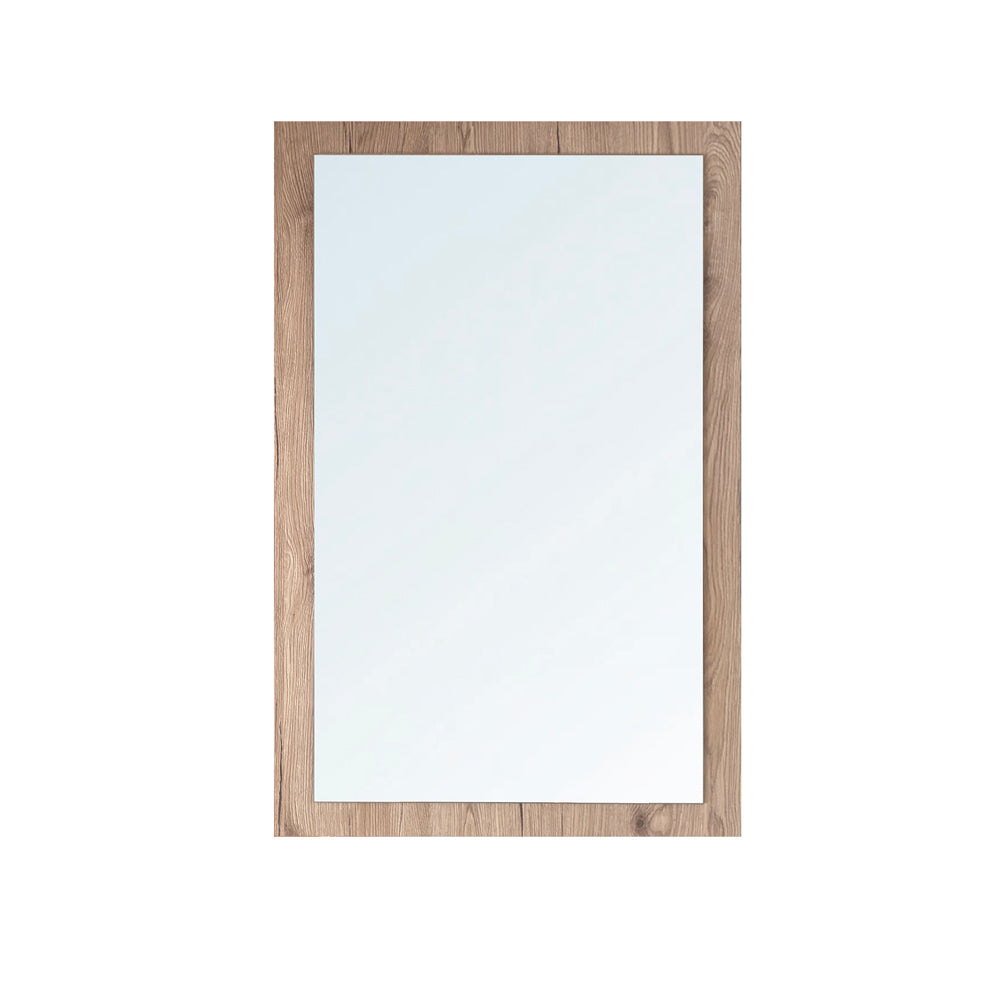Specchiera rettangolare con cornice rovere 105x60 cm. 0663