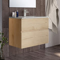 Mobile bagno sospeso 2 cassetti 70x45x59H colore rovere Londres