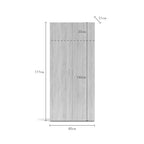 Armadio con 2 ante e appendiabiti colore bianco 80x177H cm - Seba2