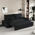 Canapé convertible 2 places noir 185x85x85H Belly