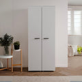 Scarpiera a 2 ante con scomparti colore bianco 74x181H cm - Magika