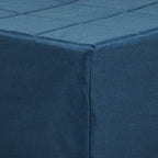 Pouf trasformabile in letto rivestimento in tessuto colore blu - Vega