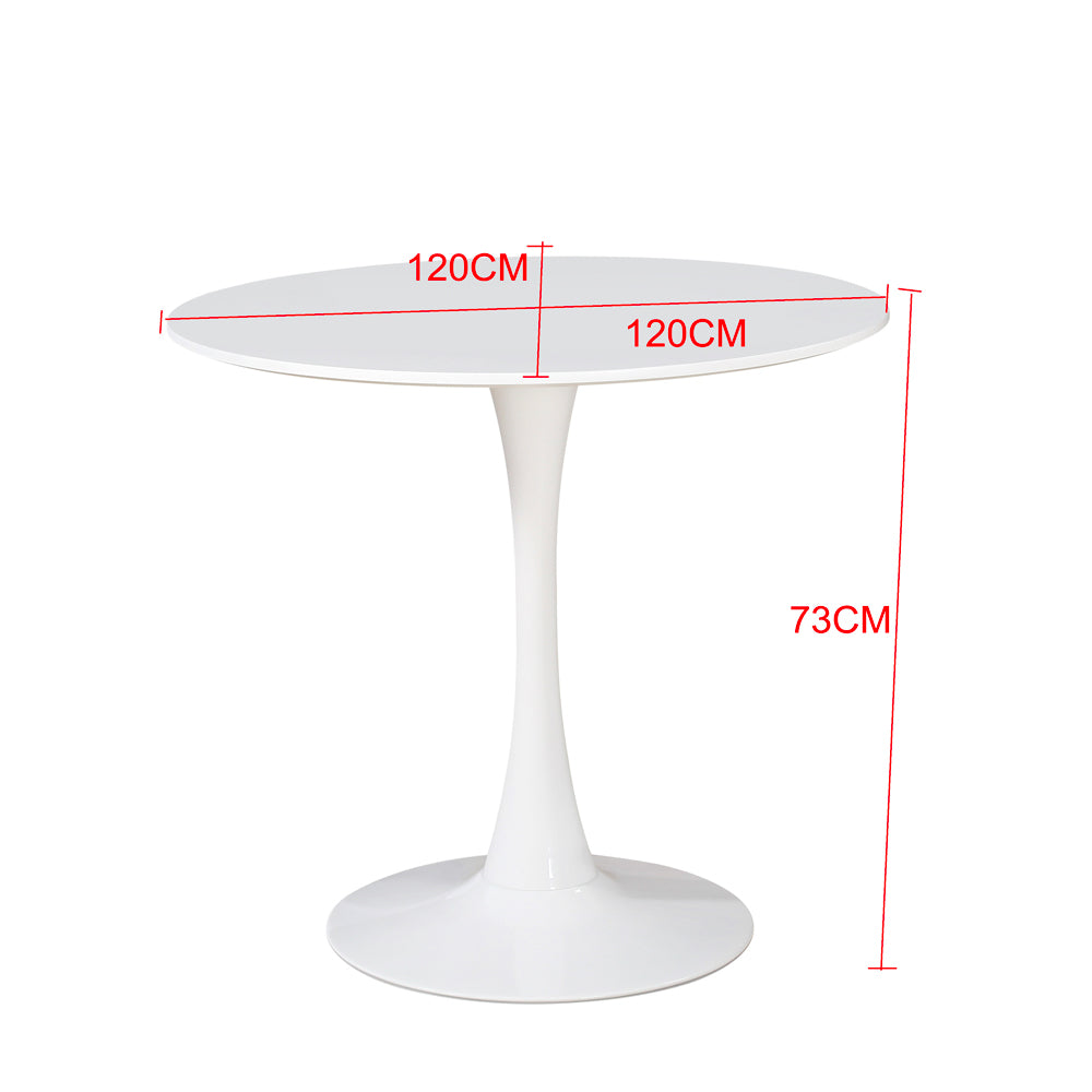 Tavolo rotondo colore bianco opaco 120x73H cm - Errin