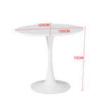 Tavolo rotondo colore bianco opaco 120x73H cm - Errin