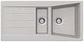 Lavello incasso 2 vasche e gocciolatoio reversibile colore alluminio 100x50 cm - Smeg LS102AL
