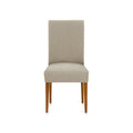 Stuhlhussen aus elastischem Stoff, beige, Troya