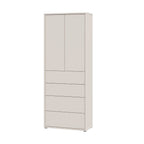 Mobile multiuso 4 cassetti e 2 ante  colore cashmere 75x35x192 Medea