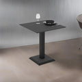 Tavolo quadrato con gamba in metallo 68x75H cm colore ossido Carvel
