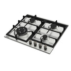 Piano Cottura gas 4 fuochi 60 cm acciaio inox Samet Sansone60