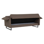 Divano 3 posti con funzione letto in tessuto colore beige - Odino