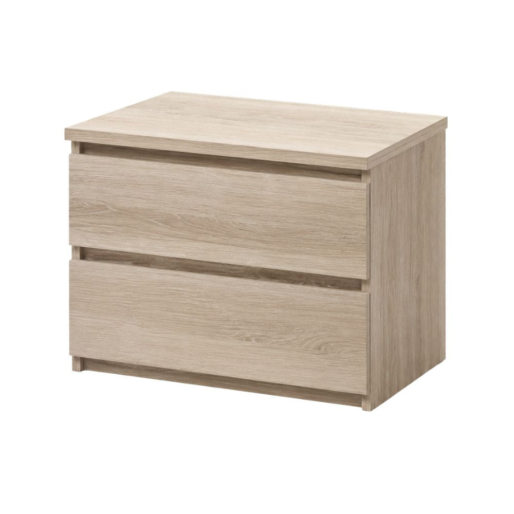 NACHTKÄSTCHEN ULME FÜR SCHLAFZIMMER MANITOBA/LUISA ULME MIT FLACHEM GRIFF (BAUSATZ)