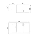 Cucina 160 cm Isernia con elettrodomestici colore rovere