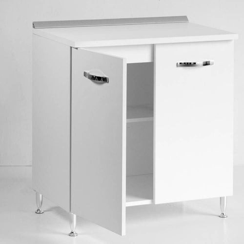 Base cucina con 2 ante colore bianco frassinato 80x50x85H cm