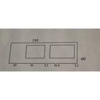 Top cucina forato colore ciliegio foro lavello sinistro 195x60x3.8H
