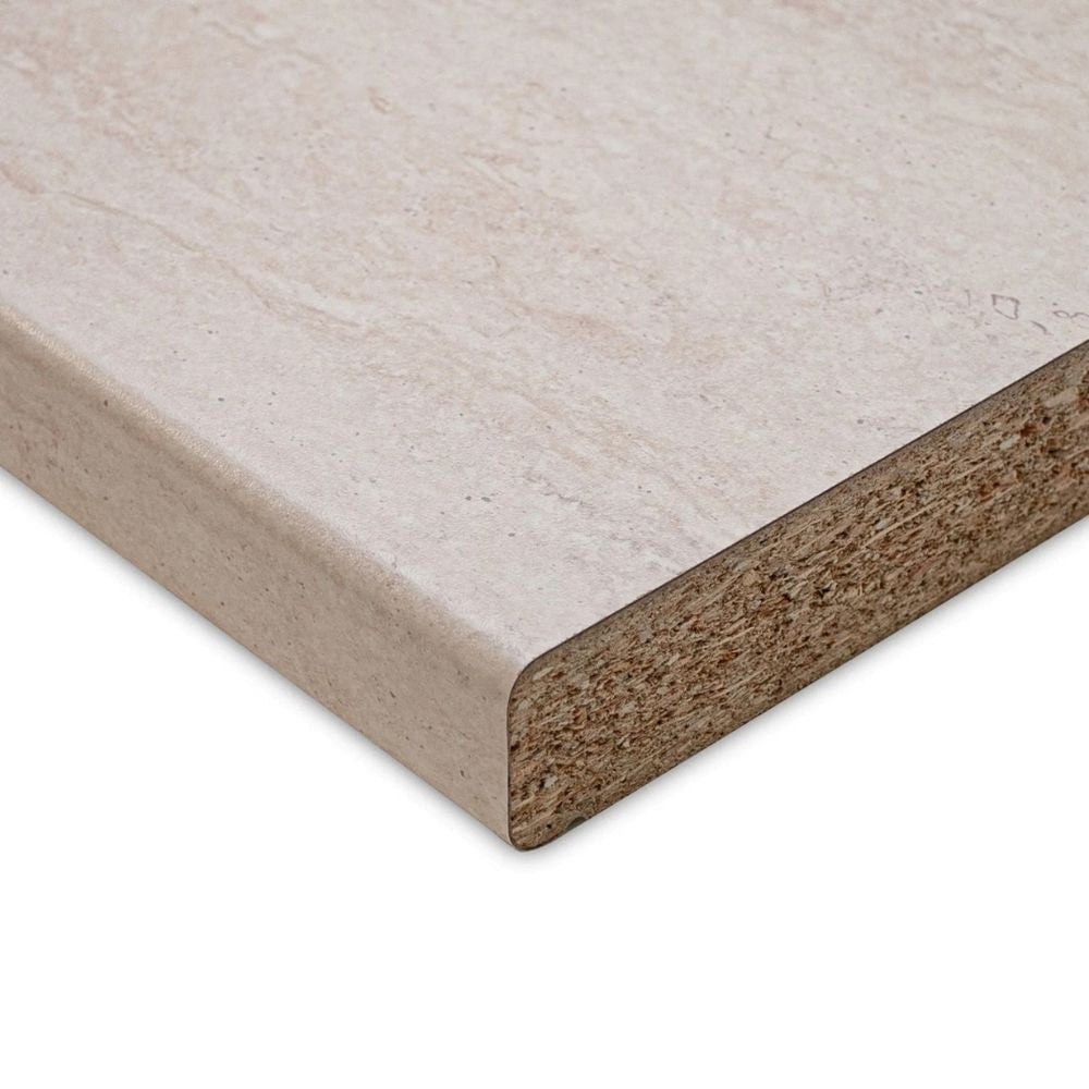 Top cucina forato colore effetto travertino foro lavello destro 180x60x3.8H