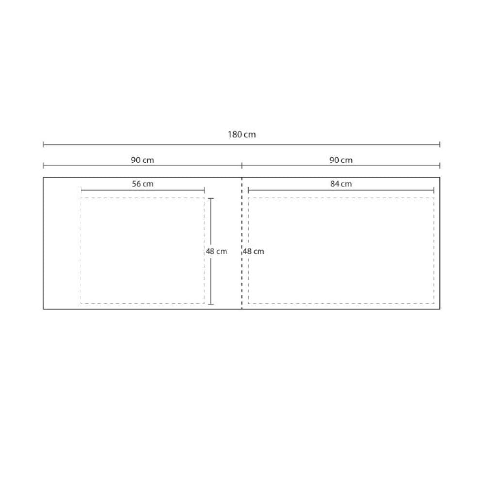 Top cucina forato colore effetto travertino foro lavello sinistro 180x60x3.8H