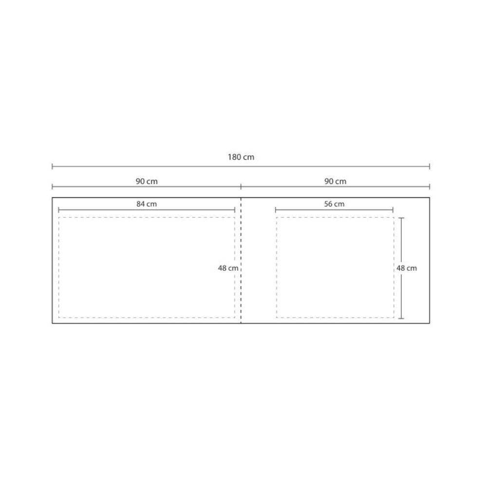 Top cucina colore avorio foro lavello destro 180x60x3.8H