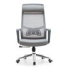 Poltrona ufficio Pasco colore grigio schienale alto traforato