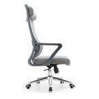 Poltrona ufficio Pasco colore grigio schienale alto traforato