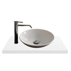 Piano lavabo rettangolare truciolare bianco 80x48x4H