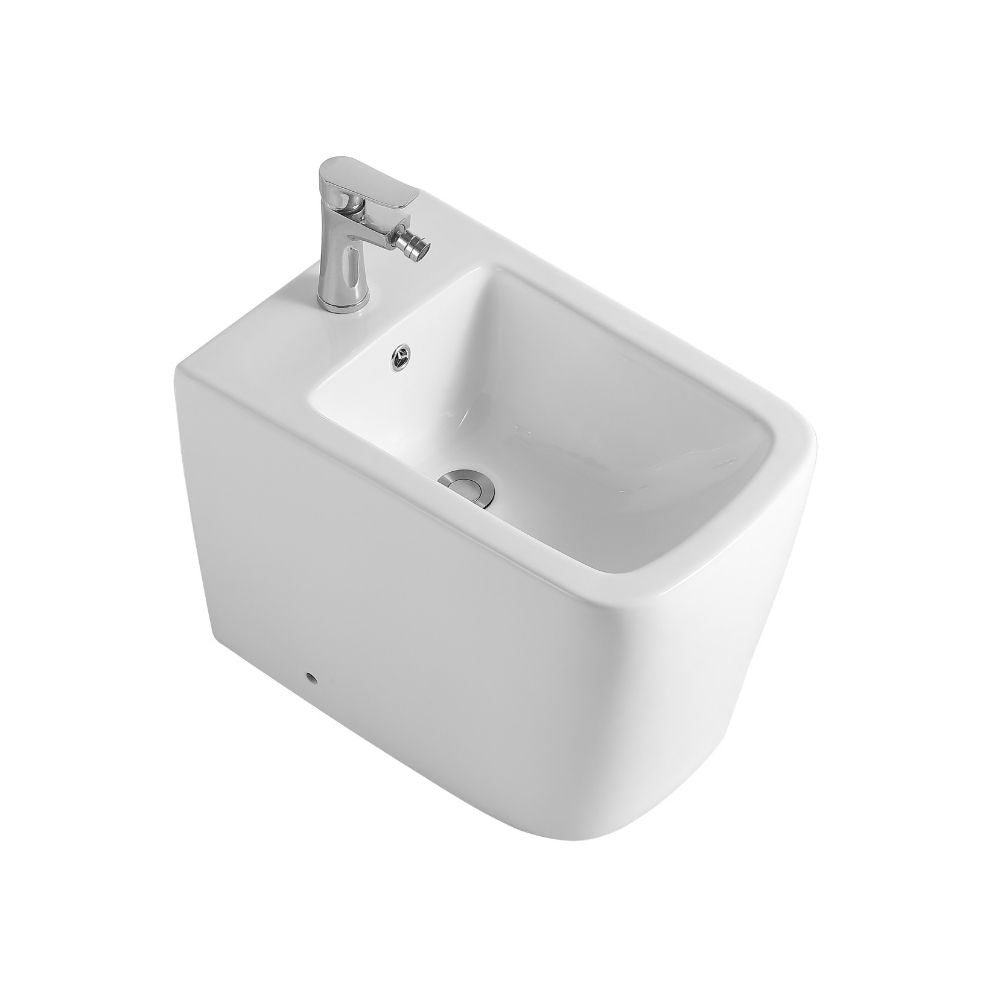 Bidet a pavimento ceramica colore bianco filo muro FB54D