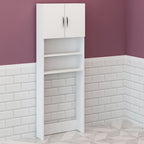 Mobile Coprilavatrice 60x180 cm con ante e ripiani colore bianco