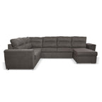 Divano angolare con letto e 2 contenitori colore khaki - Indaol