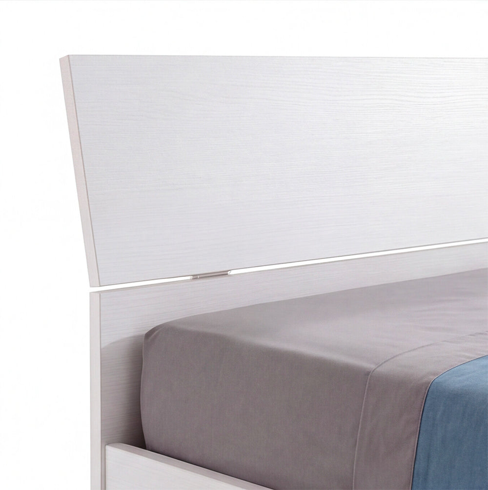Letto matrimoniale in legno colore bianco - Manitoba