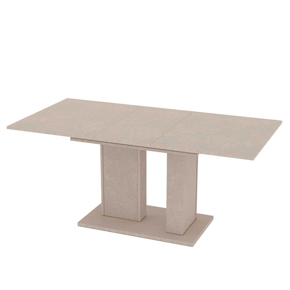 Tavolo allungabile con allunga centrale 40 cm colore cashmere 130x85x75H Sone