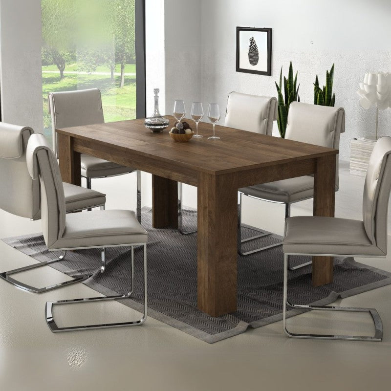 Ausziehbarer Esstisch, rechteckig, Nussbaum, East Wood, 160x88 cm – Ulrich