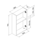 Pensile bagno bianco Solo2 con specchio anta reversibile