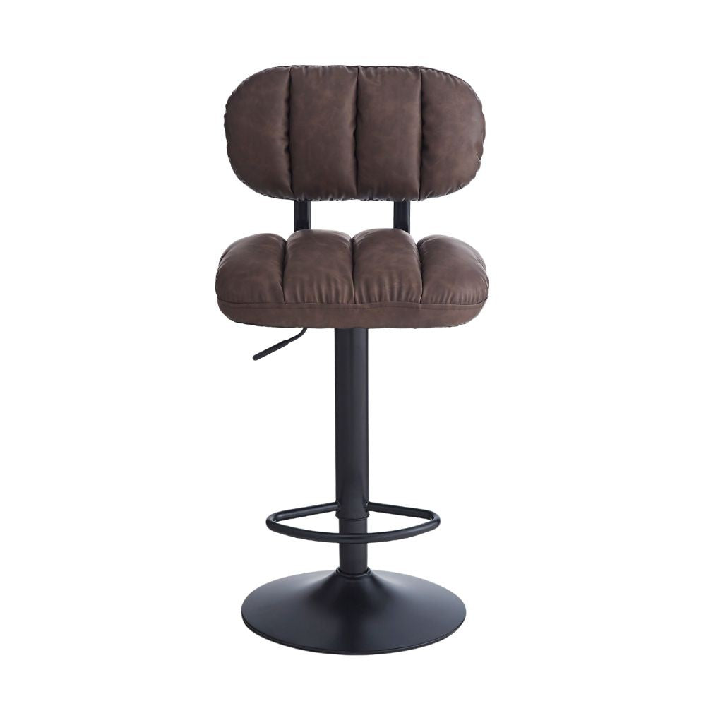 Sgabello bar ecopelle marrone Tati - Stile e comfort in un design contemporaneo