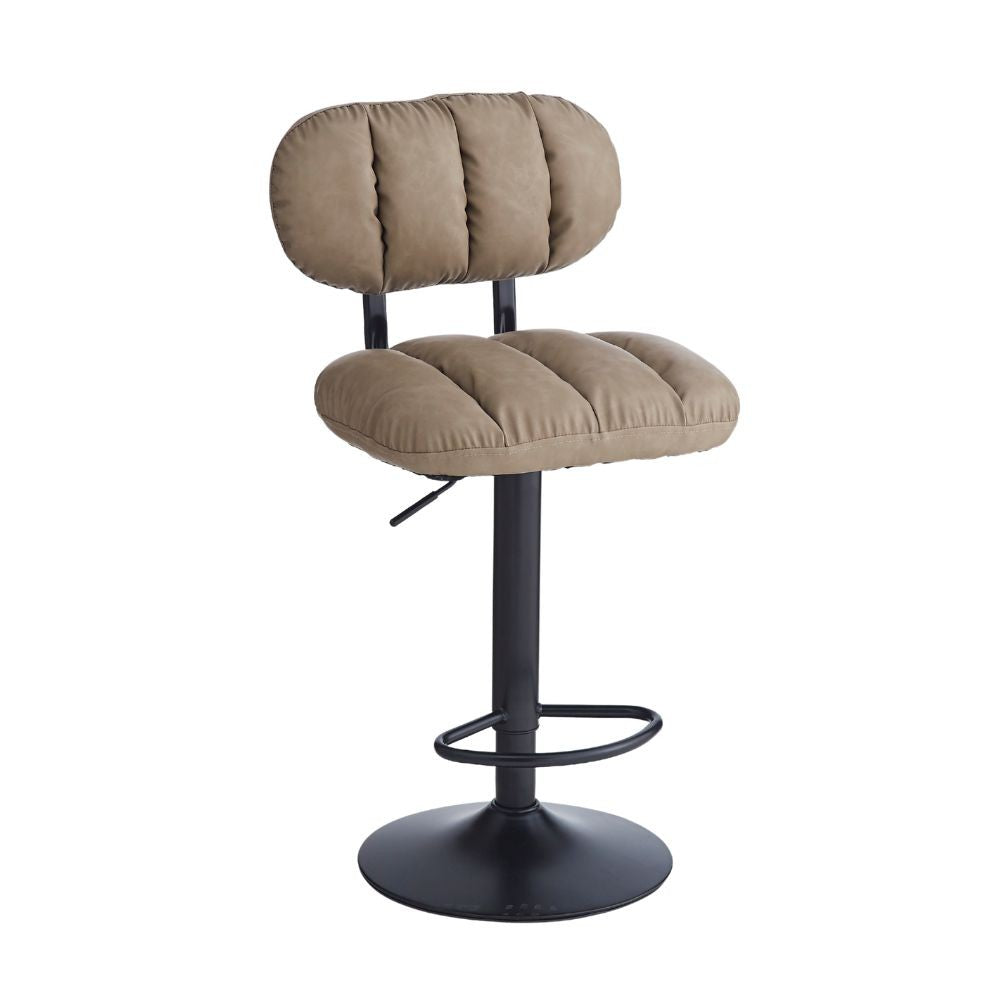 Sgabello bar ecopelle tortora Tati - Stile e comfort in un design contemporaneo