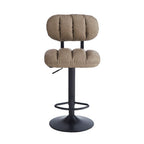 Sgabello bar ecopelle tortora Tati - Stile e comfort in un design contemporaneo