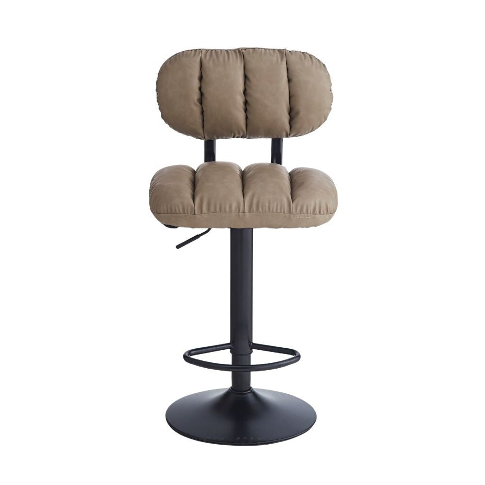 Sgabello bar ecopelle tortora Tati - Stile e comfort in un design contemporaneo