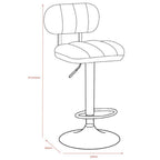 Sgabello bar ecopelle tortora Tati - Stile e comfort in un design contemporaneo