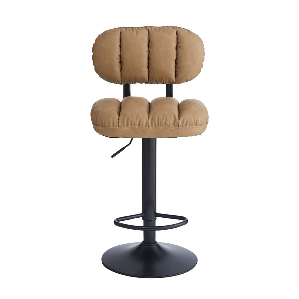 Sgabello bar ecopelle cammello Tati - Stile e comfort in un design contemporaneo