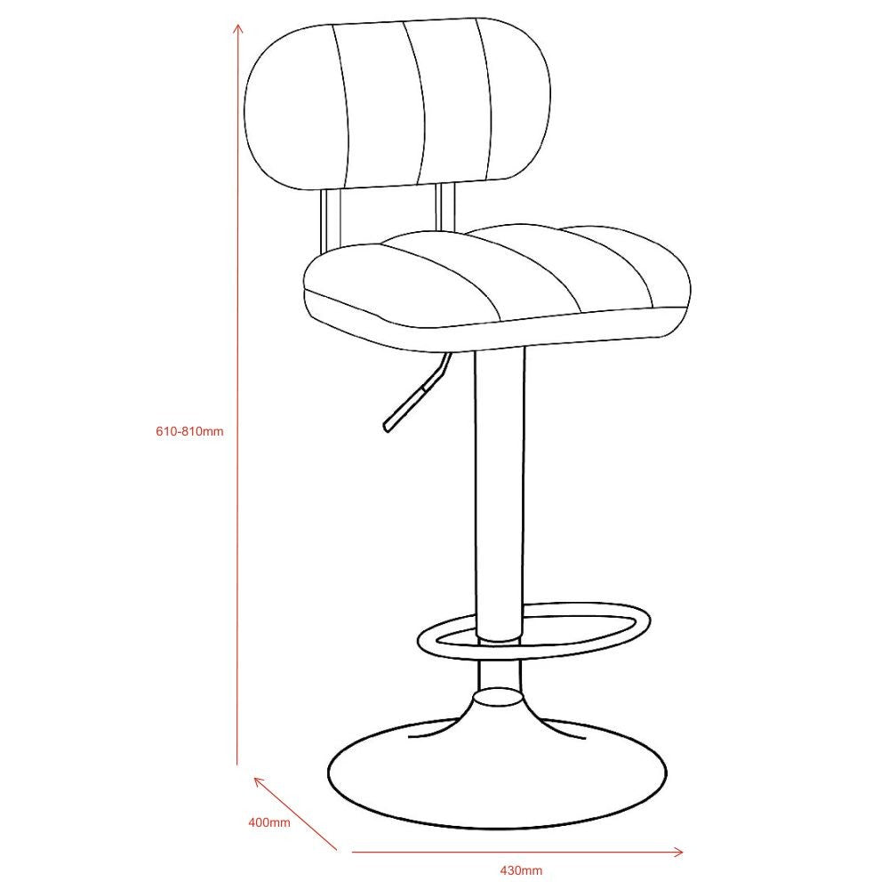 Sgabello bar ecopelle cammello Tati - Stile e comfort in un design contemporaneo