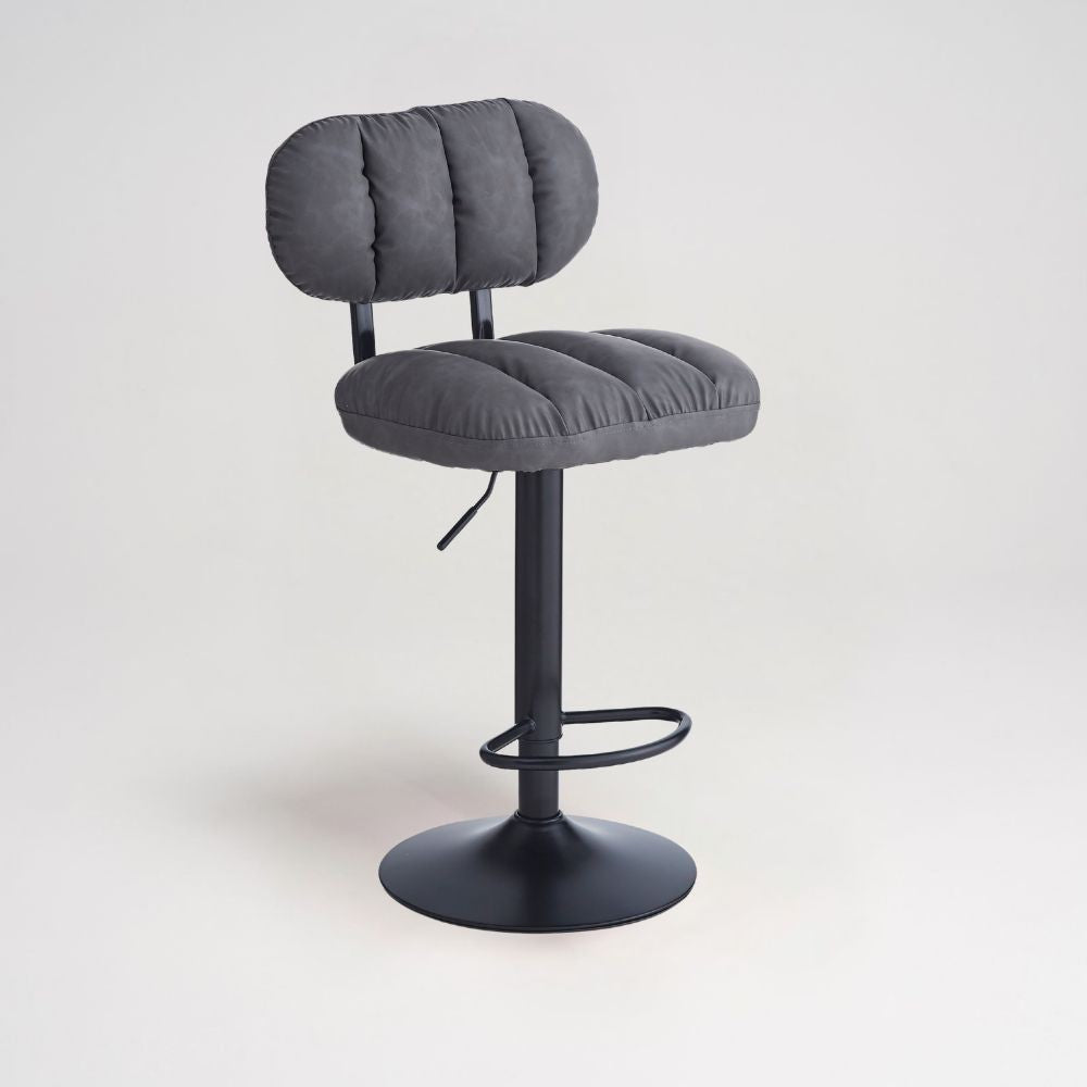 Sgabello bar ecopelle grigio Tati - Stile e comfort in un design contemporaneo