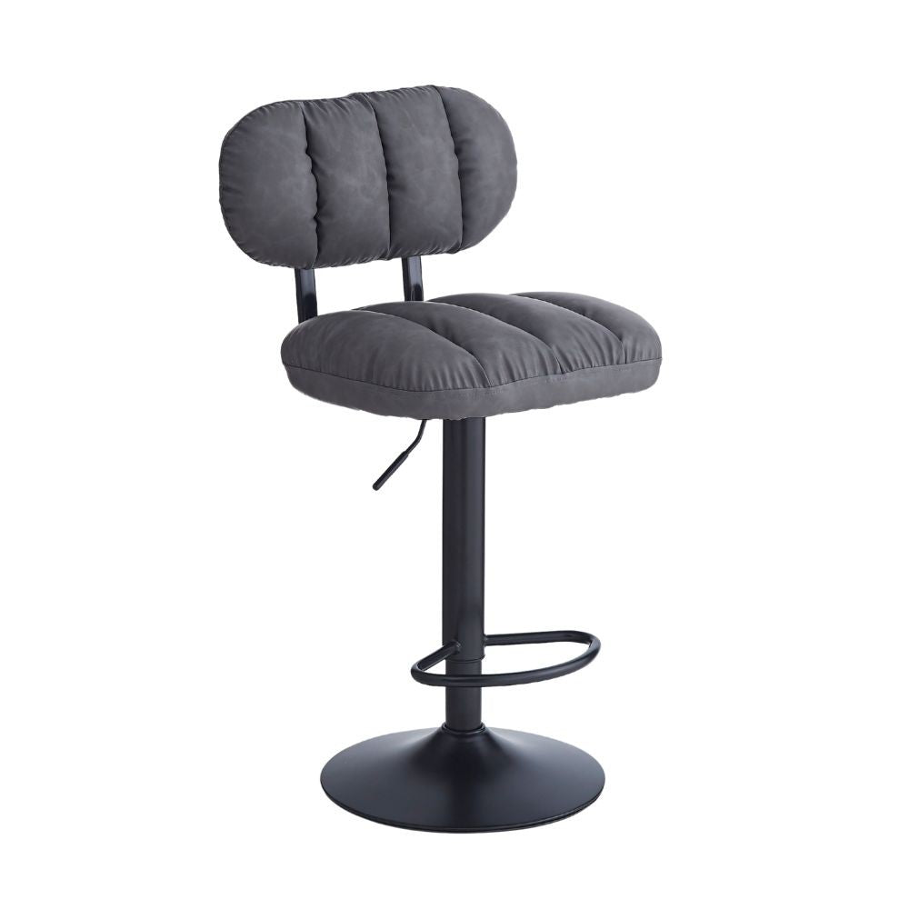 Sgabello bar ecopelle grigio Tati - Stile e comfort in un design contemporaneo